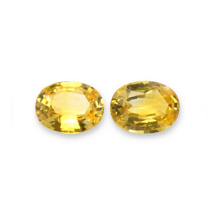 1.44 ct.tw. yellow sapphire pair
